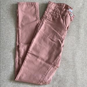 Stretch dusty pink pants jeggings